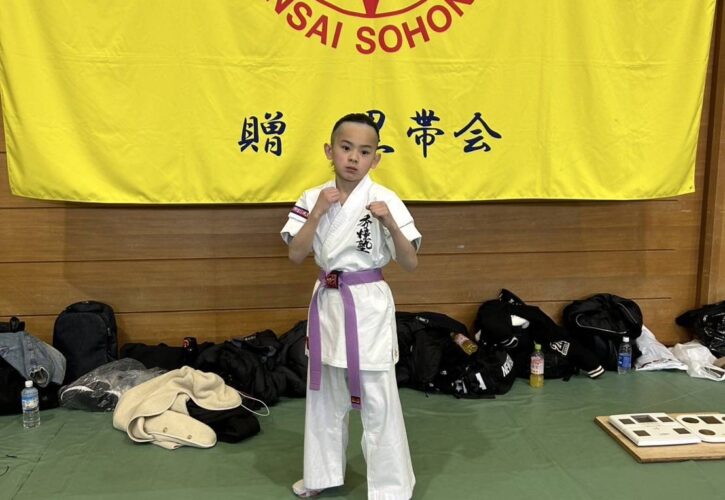 R7.3/9 第1回国際グランドチャンピオン決定戦 第3次選考会 京都大会に参戦させて頂きました 奥村 優羅凰が単身でエントリー まだ折れた肋骨が完治しないままでの出場? 痛みに耐えながら折れた肋骨をカバーしつつ戦う姿は本間に涙が出ます(>_